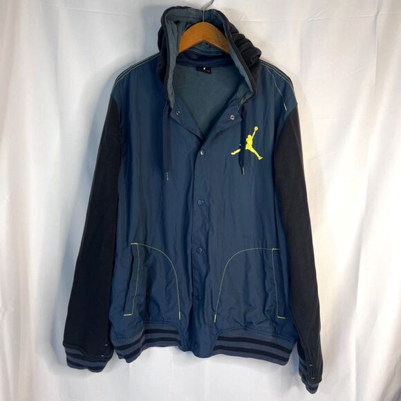Nike Air Jordan Jumpman Varsity Hooded Snap Front Track Jacket Sweater Size XL - Picture 16 of 16